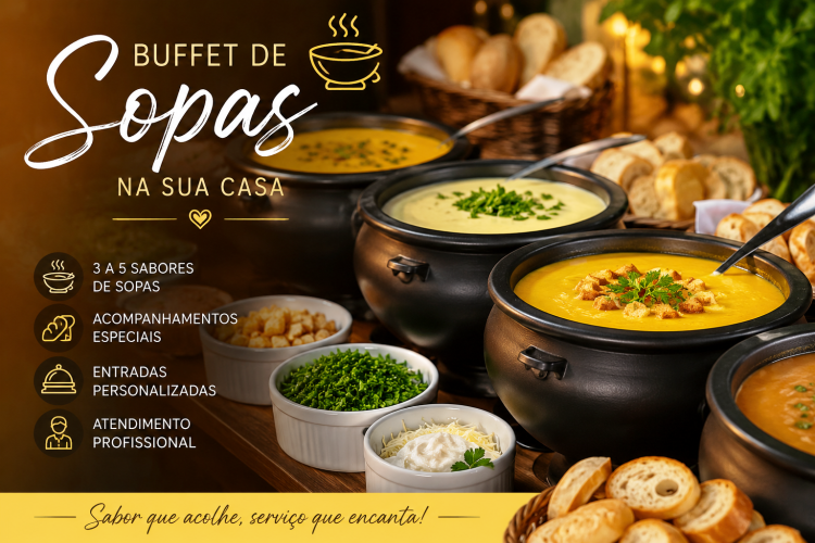 Buffet de Sopas em Casa Curitiba